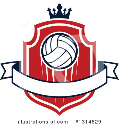 Royalty-Free (RF) Volleyball Clipart Illustration by Vector Tradition SM - Stock Sample #1314829