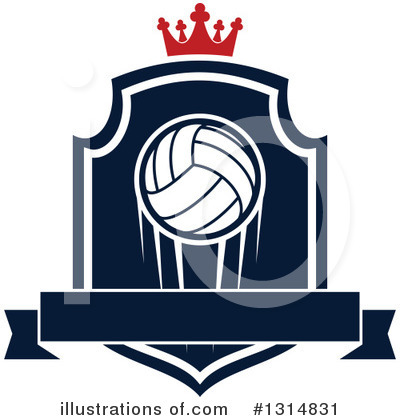 Volleyball Clipart #1314831 by Vector Tradition SM