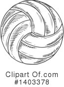 Volleyball Clipart #1403378 by Vector Tradition SM