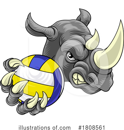 Rhinoceros Clipart #1808561 by AtStockIllustration