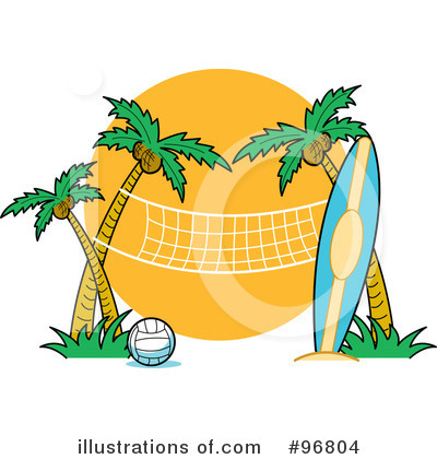 Royalty-Free (RF) Volleyball Clipart Illustration by Andy Nortnik - Stock Sample #96804