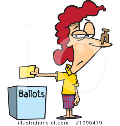 Royalty-Free (RF) Voting Clipart Illustration by toonaday - Stock Sample #1095419