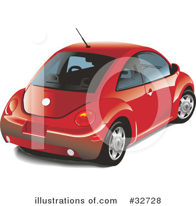 Royalty-Free (RF) Vw Bug Clipart Illustration by David Rey - Stock Sample #32728