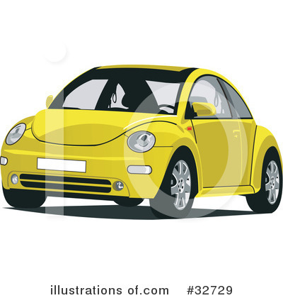 Royalty-Free (RF) Vw Bug Clipart Illustration by David Rey - Stock Sample #32729