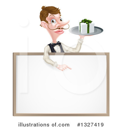 Royalty-Free (RF) Waiter Clipart Illustration by AtStockIllustration - Stock Sample #1327419