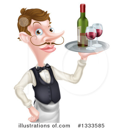 Waiter Clipart #1333585 by AtStockIllustration
