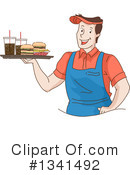 Waiter Clipart #1341492 by BNP Design Studio
