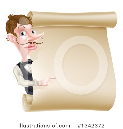 Royalty-Free (RF) Waiter Clipart Illustration by AtStockIllustration - Stock Sample #1342372
