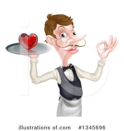Royalty-Free (RF) Waiter Clipart Illustration by AtStockIllustration - Stock Sample #1345696