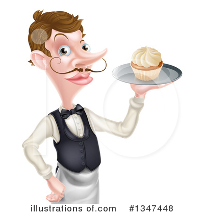 Royalty-Free (RF) Waiter Clipart Illustration by AtStockIllustration - Stock Sample #1347448
