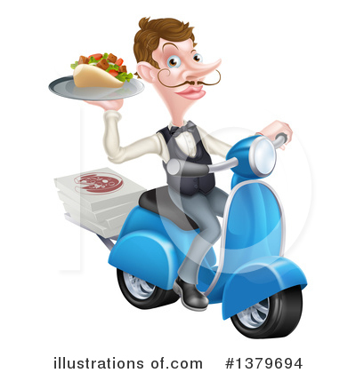 Pizza Delivery Clipart #1379694 by AtStockIllustration