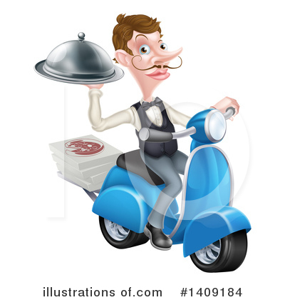 Pizza Delivery Clipart #1409184 by AtStockIllustration