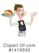 Waiter Clipart #1419330 by AtStockIllustration