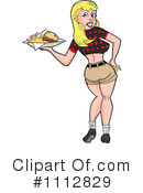 Waitress Clipart #1112829 by LaffToon