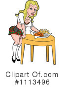 Waitress Clipart #1113496 by LaffToon