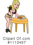 Waitress Clipart #1113497 by LaffToon