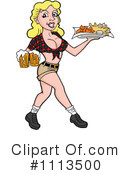 Waitress Clipart #1113500 by LaffToon