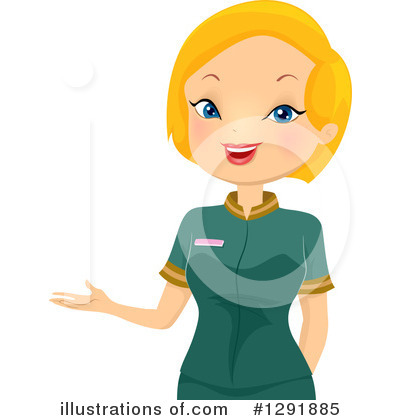 Royalty-Free (RF) Waitress Clipart Illustration by BNP Design Studio - Stock Sample #1291885