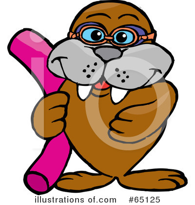 Royalty-Free (RF) Walrus Clipart Illustration by Dennis Holmes Designs - Stock Sample #65125