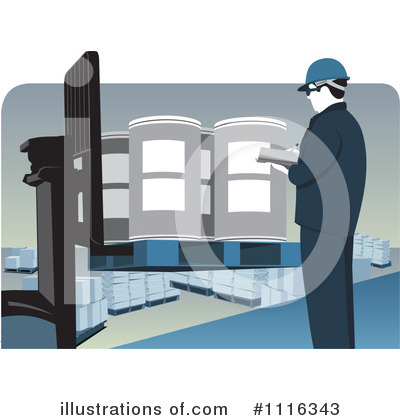 Royalty-Free (RF) Warehouse Clipart Illustration by David Rey - Stock Sample #1116343