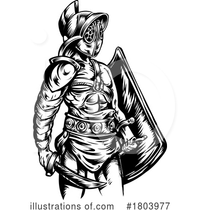 Gladiator Clipart #1803977 by Domenico Condello