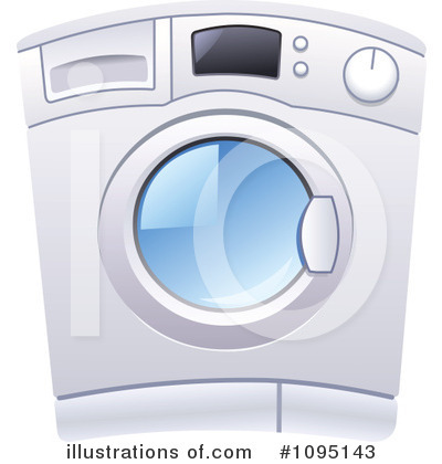 Royalty-Free (RF) Washing Machine Clipart Illustration by yayayoyo - Stock Sample #1095143