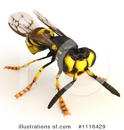Wasp Clipart #1116429 by Leo Blanchette