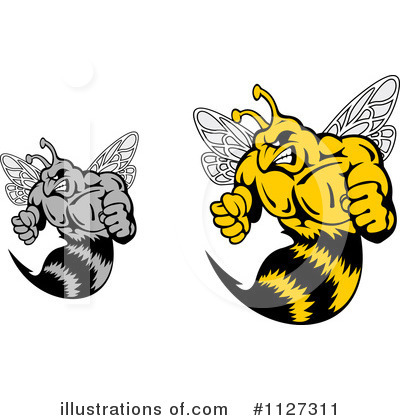 Royalty-Free (RF) Wasp Clipart Illustration by Vector Tradition SM - Stock Sample #1127311