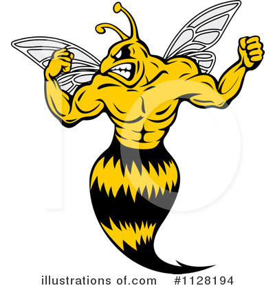 Royalty-Free (RF) Wasp Clipart Illustration by Vector Tradition SM - Stock Sample #1128194