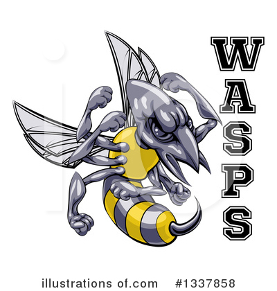 Royalty-Free (RF) Wasp Clipart Illustration by AtStockIllustration - Stock Sample #1337858
