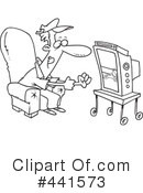 Watching Tv Clipart #441573 by toonaday