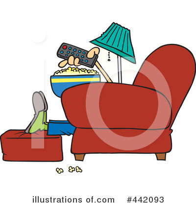 Royalty-Free (RF) Watching Tv Clipart Illustration by toonaday - Stock Sample #442093
