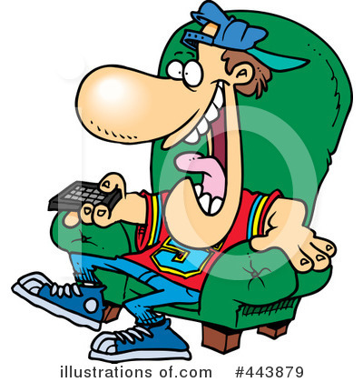 Watching Tv Clipart #443879 by toonaday