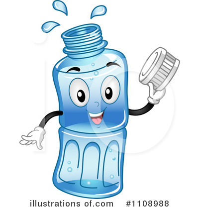 Royalty-Free (RF) Water Bottle Clipart Illustration by BNP Design Studio - Stock Sample #1108988