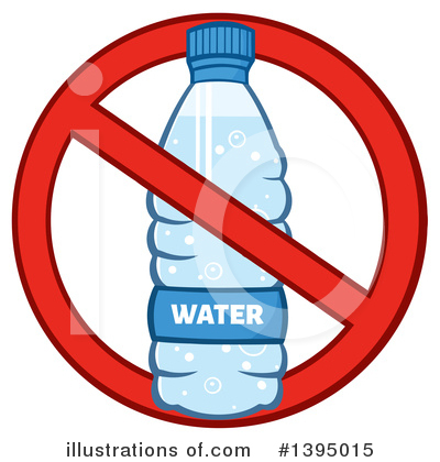 Royalty-Free (RF) Water Bottle Clipart Illustration by Hit Toon - Stock Sample #1395015