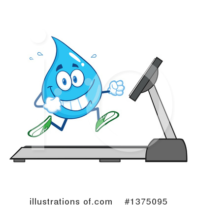Royalty-Free (RF) Water Drop Character Clipart Illustration by Hit Toon - Stock Sample #1375095