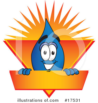 Water Drop Mascot Clipart #17531 by Mascot Junction
