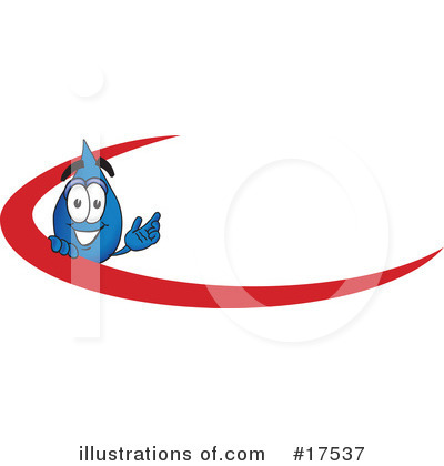 Water Drop Character Clipart #17537 by Mascot Junction