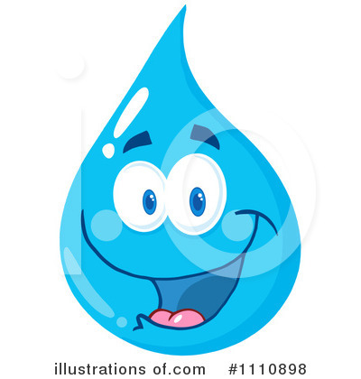 Royalty-Free (RF) Water Drop Clipart Illustration by Hit Toon - Stock Sample #1110898