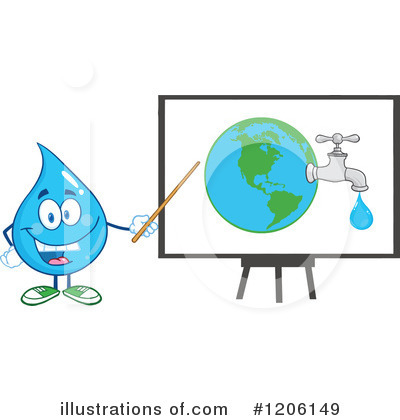 Royalty-Free (RF) Water Drop Clipart Illustration by Hit Toon - Stock Sample #1206149