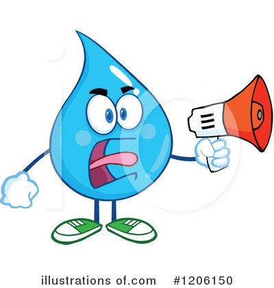 Royalty-Free (RF) Water Drop Clipart Illustration by Hit Toon - Stock Sample #1206150