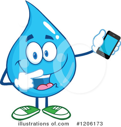 Royalty-Free (RF) Water Drop Clipart Illustration by Hit Toon - Stock Sample #1206173