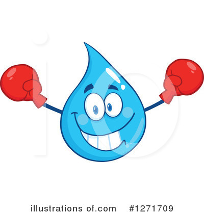 Royalty-Free (RF) Water Drop Clipart Illustration by Hit Toon - Stock Sample #1271709