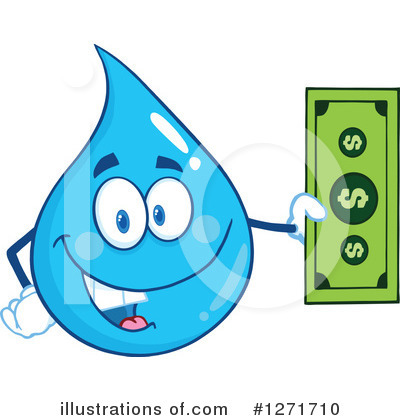 Royalty-Free (RF) Water Drop Clipart Illustration by Hit Toon - Stock Sample #1271710