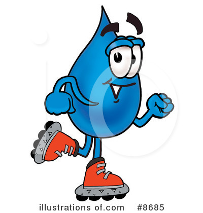 Royalty-Free (RF) Water Drop Clipart Illustration by Mascot Junction - Stock Sample #8685