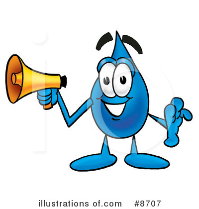 Water Drop Mascot Clipart #8707 by Mascot Junction
