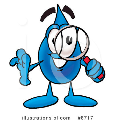 Water Drop Mascot Clipart #8717 by Mascot Junction