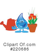 Water Droplet Character Clipart #220686 by Mascot Junction