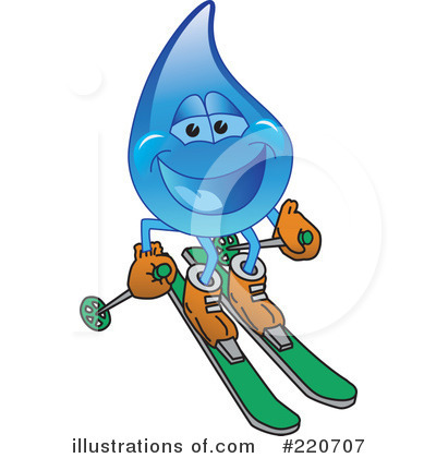 Water Droplet Character Clipart #220707 by Mascot Junction