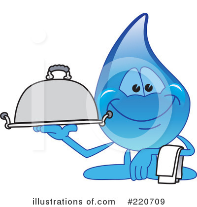 Royalty-Free (RF) Water Droplet Character Clipart Illustration by Mascot Junction - Stock Sample #220709